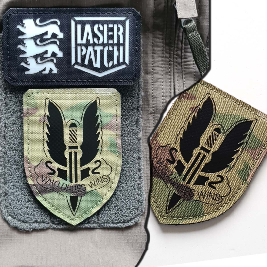 SAS Special Air Service Britische Spezialkräfte Taktischer - Lasercut Patch mit Klett