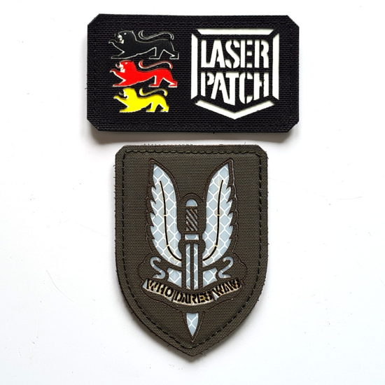 SAS Special Air Service Britische Spezialkräfte Taktischer - Lasercut Patch mit Klett