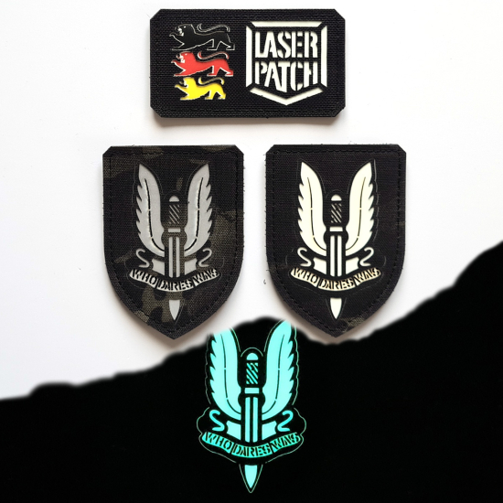 SAS Special Air Service Britische Spezialkräfte Taktischer - Lasercut Patch mit Klett
