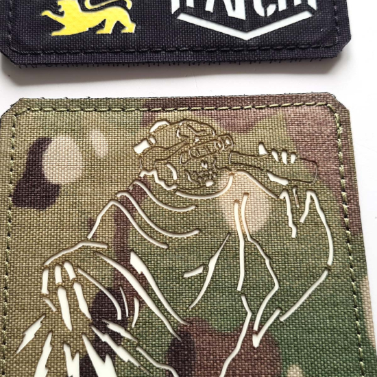 Taktischer Spezialkräfte Geist Division Moral - Lasercut Patch mit Klett