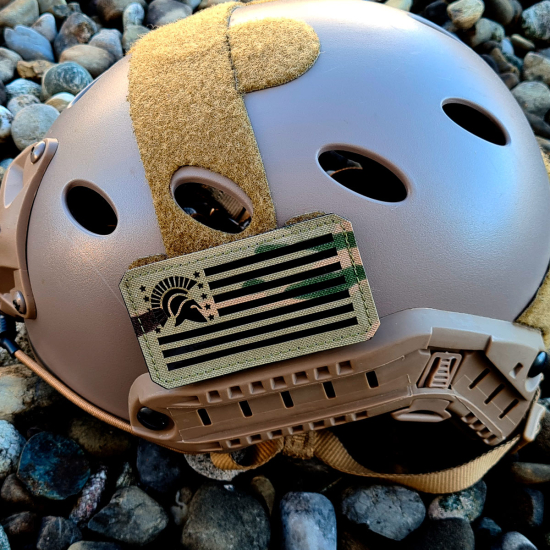 US Taktischer Spartaner Krieger Moral - Lasercut Patch mit Klett