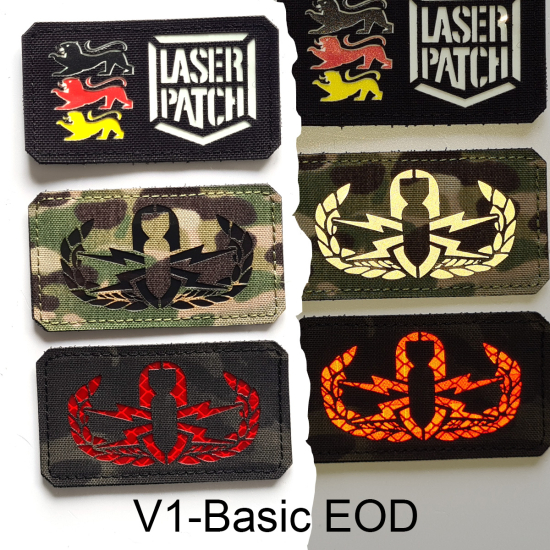 EOD Explosive Ordnance Disposal Basis-Zertifizierung Taktischer - Lasercut Patch mit Klett