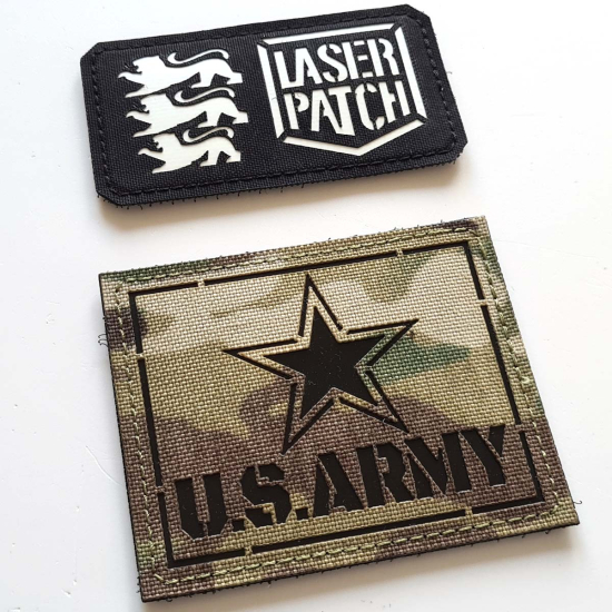US Army - USMC - Lasercut Patch mit Klett