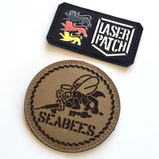 US Army Seabees - Lasercut Patch mit Klett