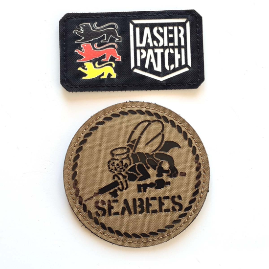 US Army Seabees - Lasercut Patch mit Klett