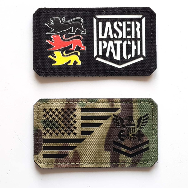 America Flag Army mit Rang Abzeichen - Lasercut Patch mit Klett