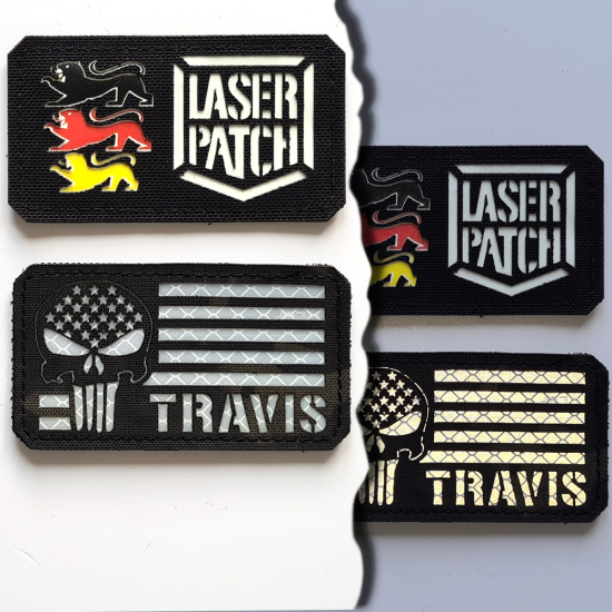 US Veteran Militärdienst Anerkennungs Taktischer - Lasercut Patch mit Klett