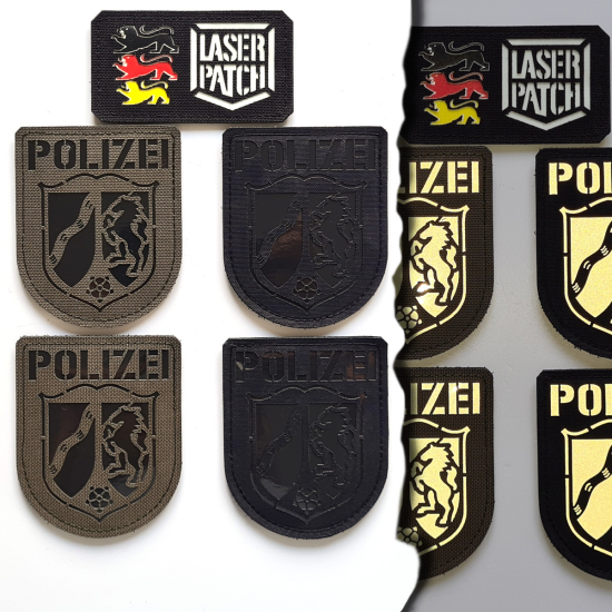 Individueller Lasercut Patch – Deutschland / Nordrhein-Westfalen / Polizei – mit Klett