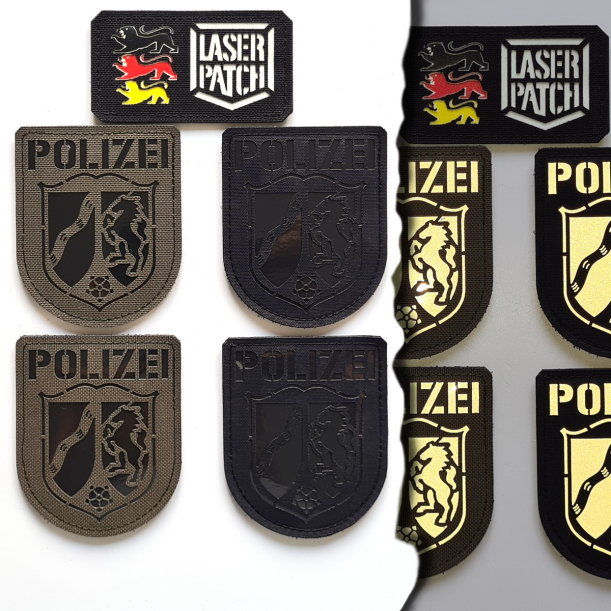 Custom Lasercut Patch – Germany / North Rhine-Westphalia / Police – with Hook Backing