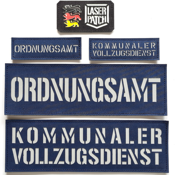 Grosse Rückenpatch Polizei Taktischer - Lasercut Patch mit Klett