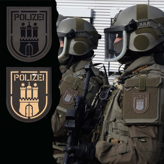 Hamburger Polizei Taktischer Patch - Deutsches Polizei Abzeichen