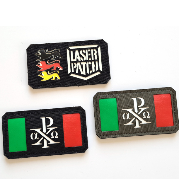 Italien Flagge Chi Rho Christlicher Patch