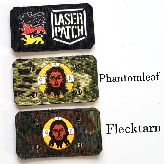 Orthodoxe Flagge mit dem Holy Face of Christ Laser Patch