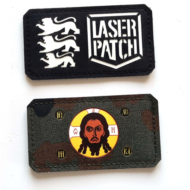 Orthodox Christian Holy Face of Christ Flag Laser Patch