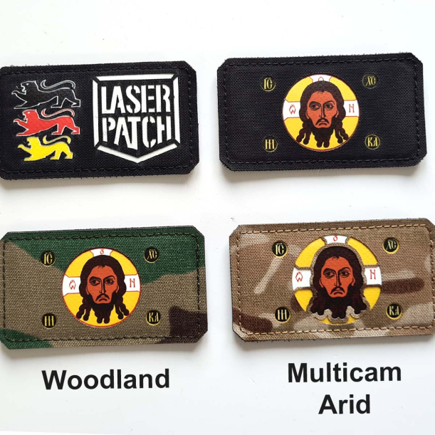 Orthodox Christian Holy Face of Christ Flag Laser Patch