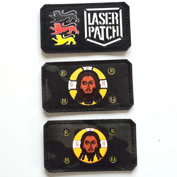 Orthodox Christian Holy Face of Christ Flag Laser Patch