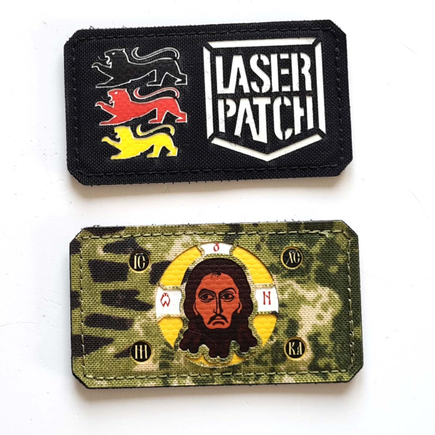 Orthodox Christian Holy Face of Christ Flag Laser Patch