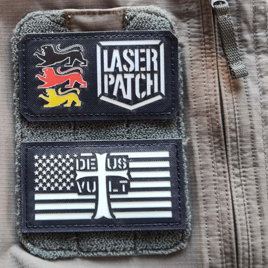 USA Flagge Deus Vult Taktischer Moral Patch