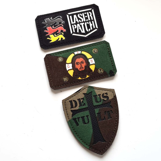 Orthodoxe Flagge mit dem Holy Face of Christ Laser Patch