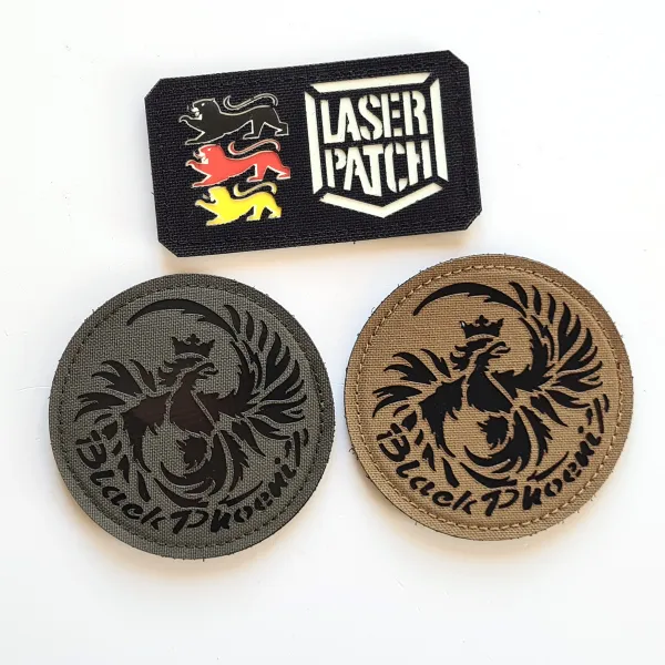 laser cut patch mit klett