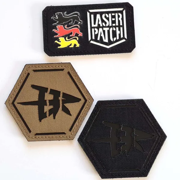 laser cut patch mit klett