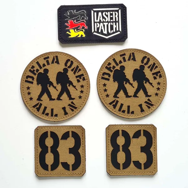 laser cut patch mit klett