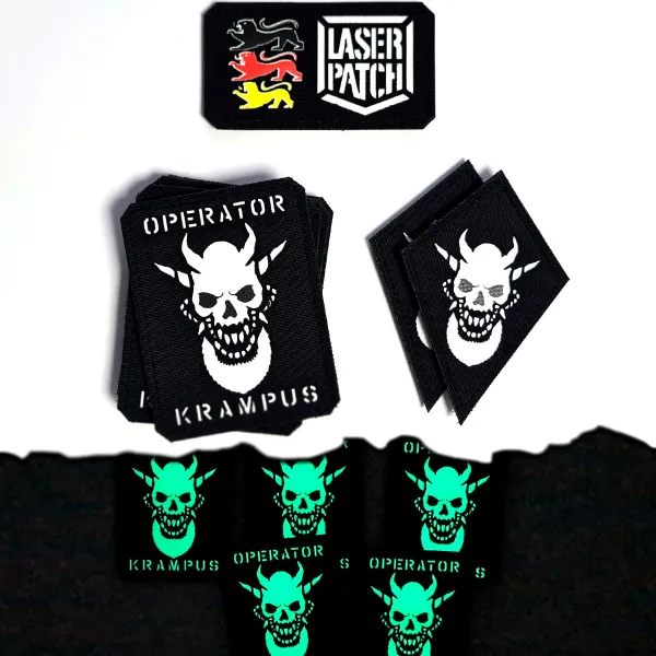 laser cut patch mit klett