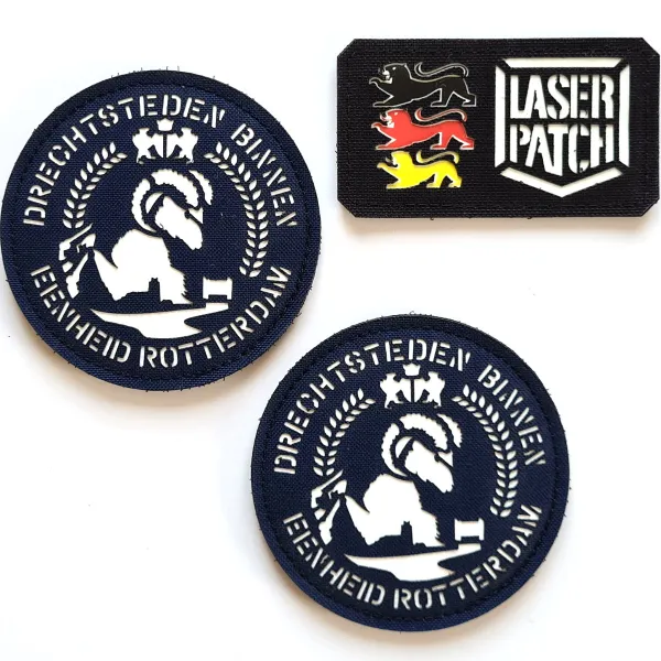laser cut patch mit klett