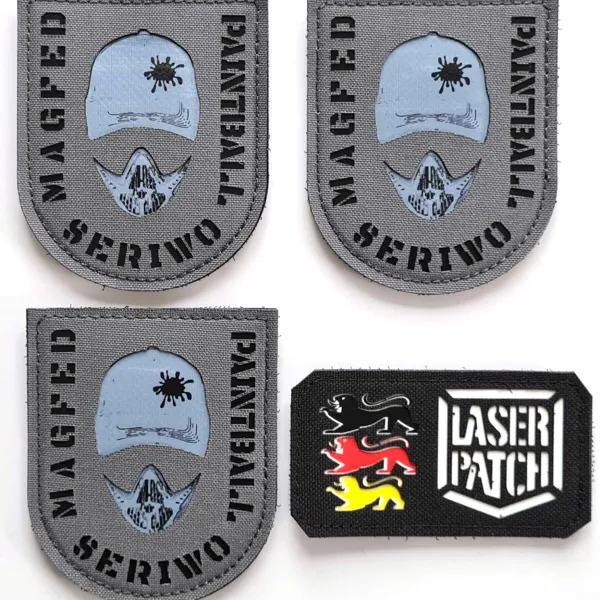 laser cut patch mit klett