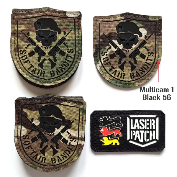 laser cut patch mit klett