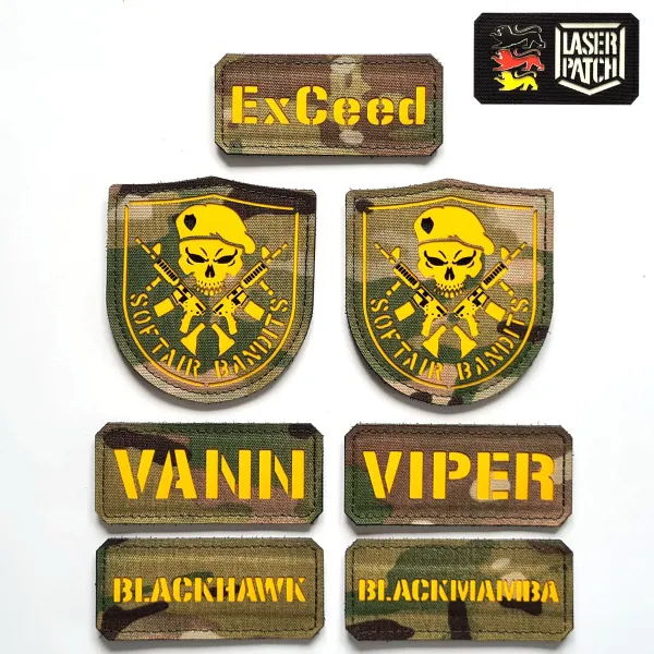 laser cut patch mit klett