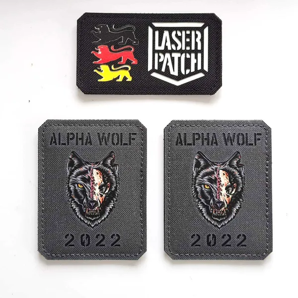 laser cut patch mit klett