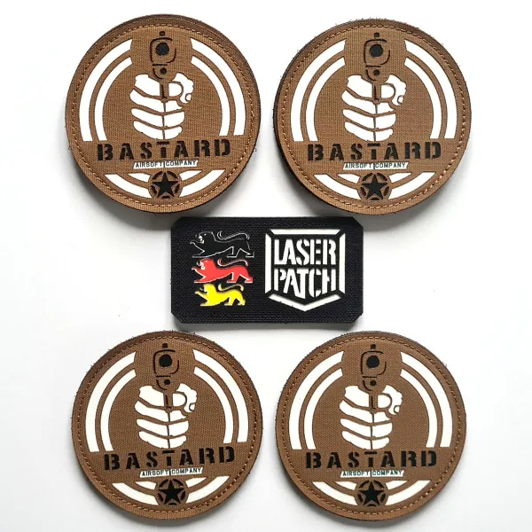 laser cut patch mit klett