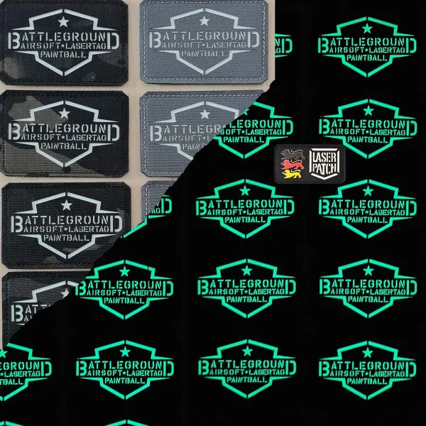 laser cut patch mit klett