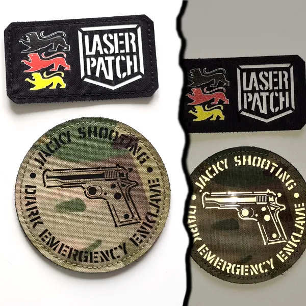 laser cut patch mit klett