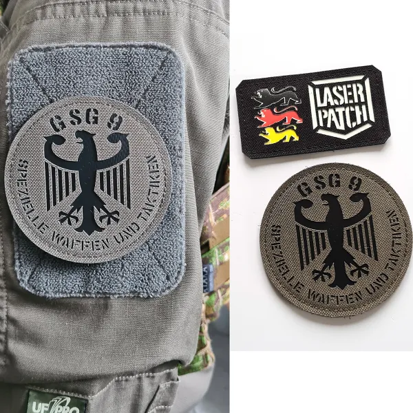 laser cut patch mit klett