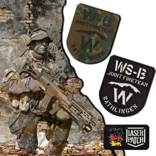 laser cut patch mit klett