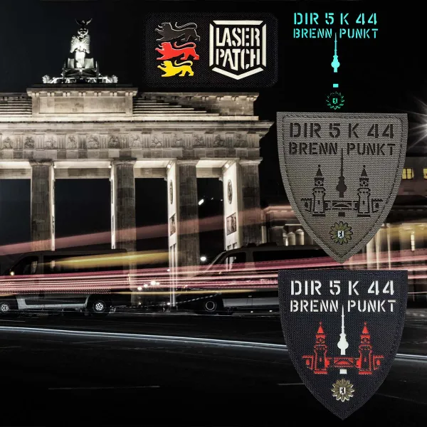 laser cut patch mit klett