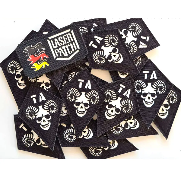 laser cut patch mit klett