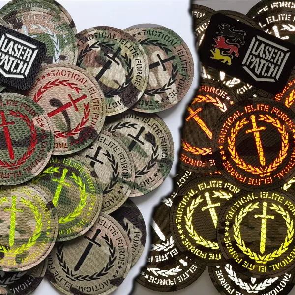 laser cut patch mit klett