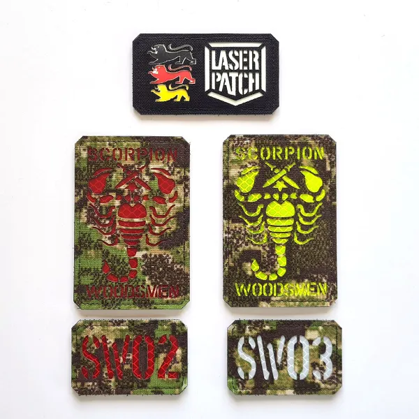 laser cut patch mit klett